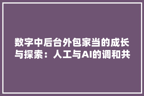 数字中后台外包家当的成长与探索：人工与AI的调和共生之路_外经_后台 科技快讯