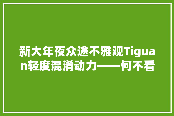 新大年夜众途不雅观Tiguan轻度混淆动力——何不看X1？_美观_欧元