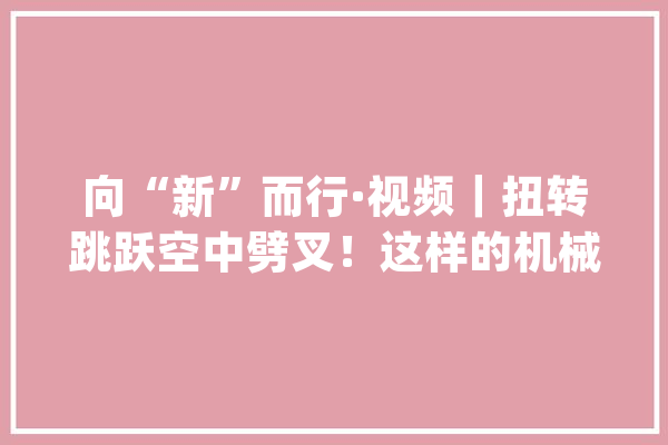 向“新”而行·视频｜扭转跳跃空中劈叉！这样的机械人你敢不敢来battle_机械人_枢纽