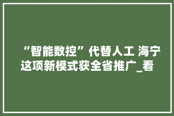 “智能数控”代替人工 海宁这项新模式获全省推广_看管所_智能 云服务