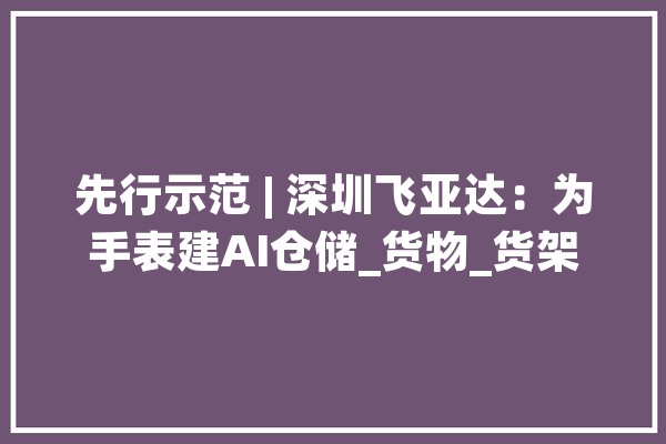 先行示范 | 深圳飞亚达：为手表建AI仓储_货物_货架 科技快讯