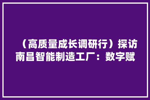（高质量成长调研行）探访南昌智能制造工厂：数字赋能 7秒钟可组装一台空调压缩机_南昌_工场