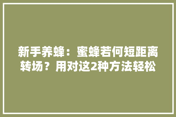 新手养蜂：蜜蜂若何短距离转场？用对这2种方法轻松搞定_蜂群_转场