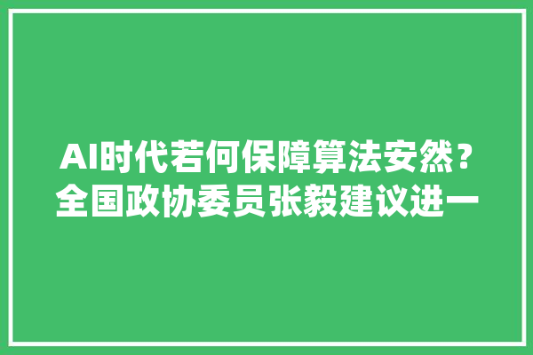 AI时代若何保障算法安然？全国政协委员张毅建议进一步完善人工智能算法治理体系｜两会声音_算法_人工智能 绘影字幕