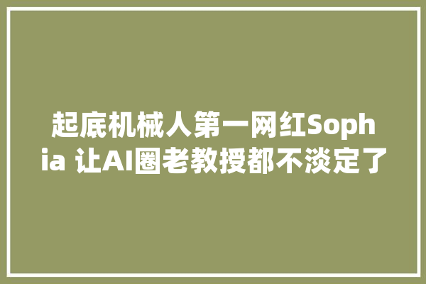 起底机械人第一网红Sophia 让AI圈老教授都不淡定了_机械人_人工智能 智能问答