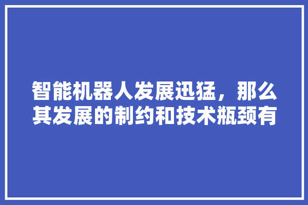 智能机器人发展迅猛，那么其发展的制约和技术瓶颈有哪些,人工智能制约人类发展 AI快讯