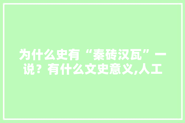 为什么史有“秦砖汉瓦”一说？有什么文史意义,人工智能四神是哪四神