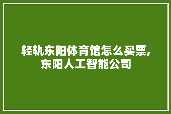 轻轨东阳体育馆怎么买票,东阳人工智能公司 智能问答