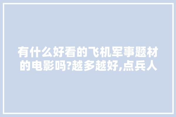 有什么好看的飞机军事题材的电影吗?越多越好,点兵人工智能怎么样