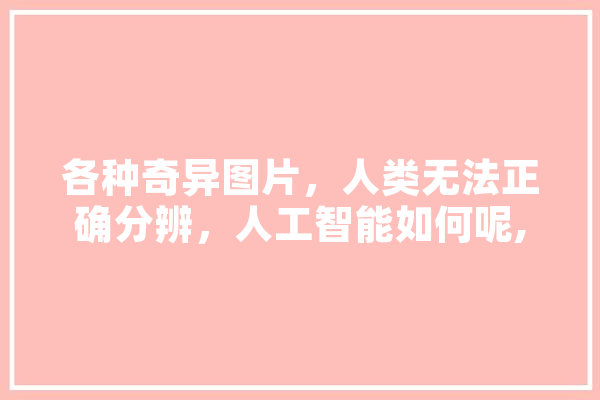 各种奇异图片，人类无法正确分辨，人工智能如何呢,人工智能 吵架 绘影字幕