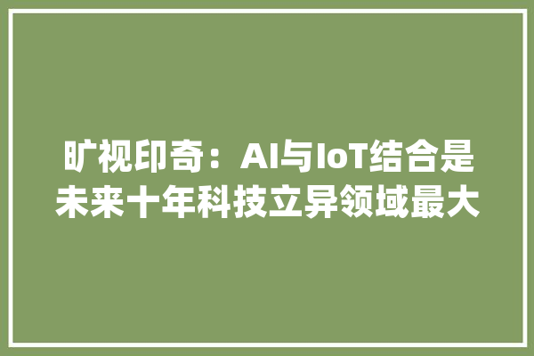 旷视印奇：AI与IoT结合是未来十年科技立异领域最大年夜机遇_硬件_算法 文字写作