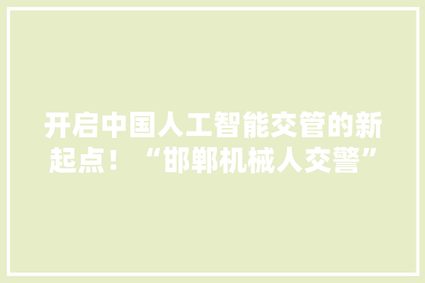开启中国人工智能交管的新起点！“邯郸机械人交警”上岗了_机械人_交警