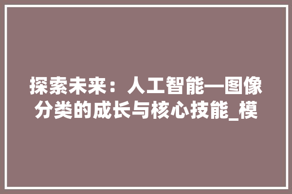 探索未来：人工智能—图像分类的成长与核心技能_模子_图像 云服务