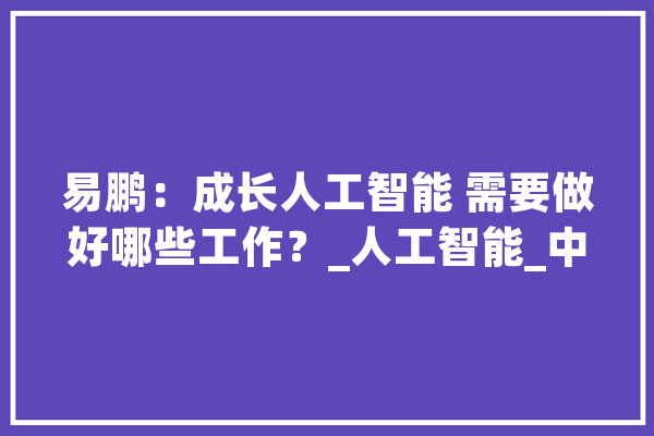 易鹏：成长人工智能 需要做好哪些工作？_人工智能_中国 AI简讯