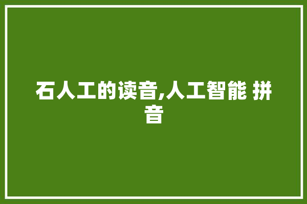 石人工的读音,人工智能 拼音 AI简讯