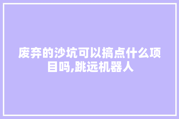 废弃的沙坑可以搞点什么项目吗,跳远机器人 绘影字幕
