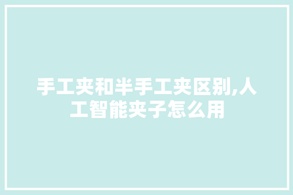 手工夹和半手工夹区别,人工智能夹子怎么用 智能问答
