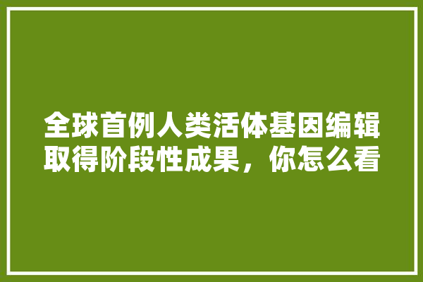 全球首例人类活体基因编辑取得阶段性成果，你怎么看,海哥人工智能怎么样