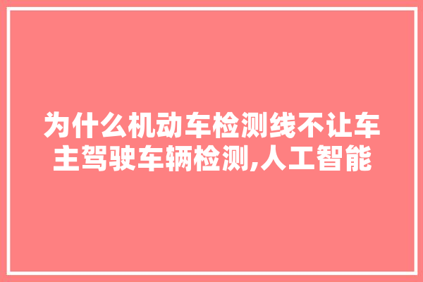 为什么机动车检测线不让车主驾驶车辆检测,人工智能油田