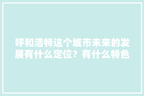 呼和浩特这个城市未来的发展有什么定位？有什么特色产业会有竞争力,人工智能回话 智能写作