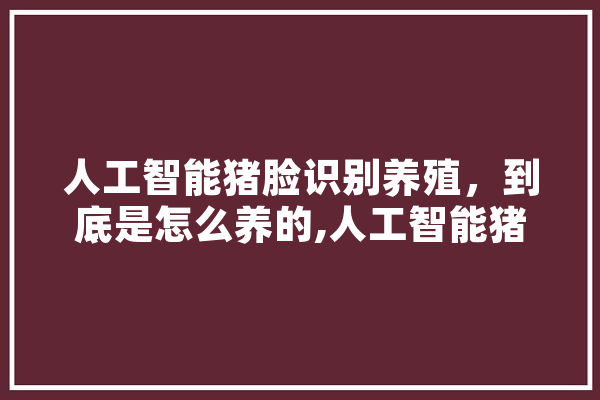 人工智能猪脸识别养殖，到底是怎么养的,人工智能猪舍设计图 文字写作