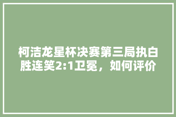 柯洁龙星杯决赛第三局执白胜连笑2:1卫冕，如何评价双方的表现,真正人工智能 AI简讯