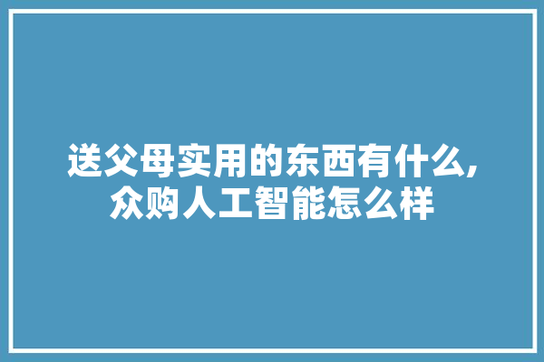 送父母实用的东西有什么,众购人工智能怎么样