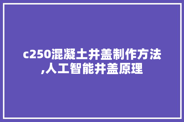 c250混凝土井盖制作方法,人工智能井盖原理