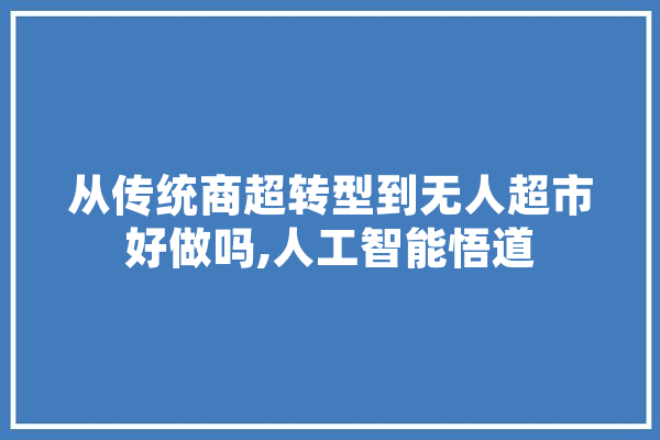从传统商超转型到无人超市好做吗,人工智能悟道