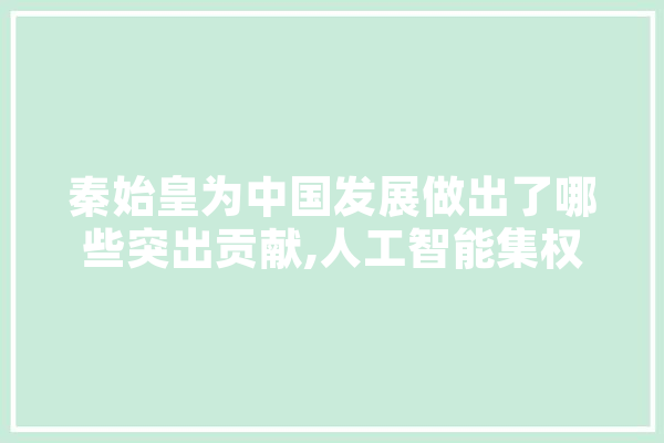 秦始皇为中国发展做出了哪些突出贡献,人工智能集权是指什么