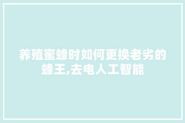养殖蜜蜂时如何更换老劣的蜂王,去电人工智能