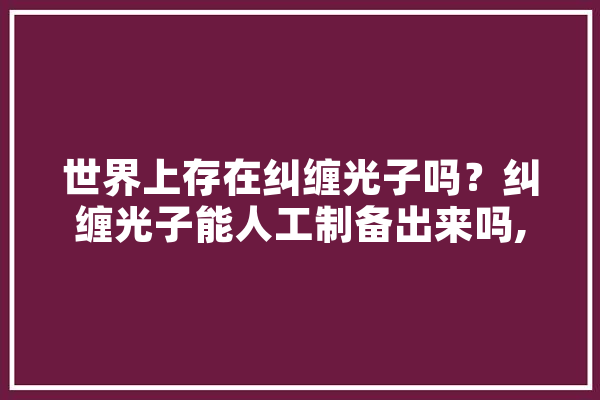世界上存在纠缠光子吗？纠缠光子能人工制备出来吗,人工智能拓扑图 云服务