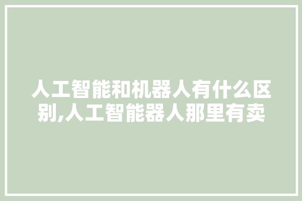 人工智能和机器人有什么区别,人工智能器人那里有卖的 科技快讯