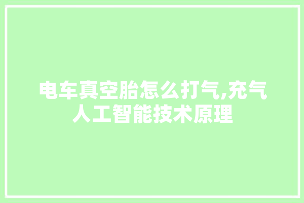 电车真空胎怎么打气,充气人工智能技术原理 智能写作
