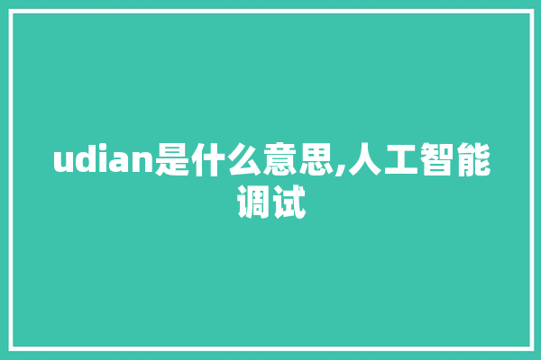 udian是什么意思,人工智能调试 智能问答