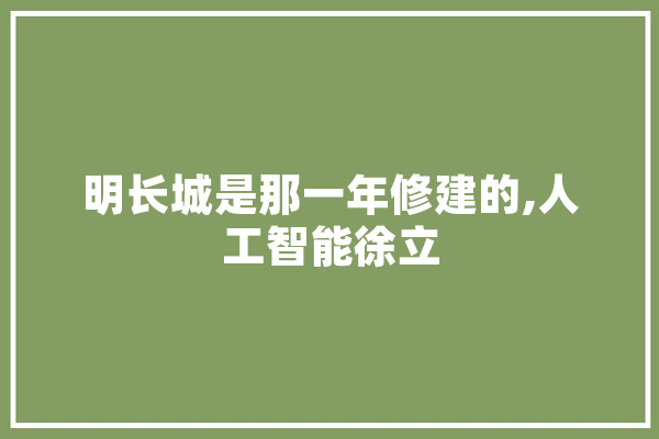 明长城是那一年修建的,人工智能徐立
