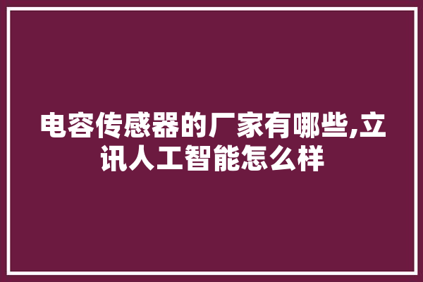 电容传感器的厂家有哪些,立讯人工智能怎么样