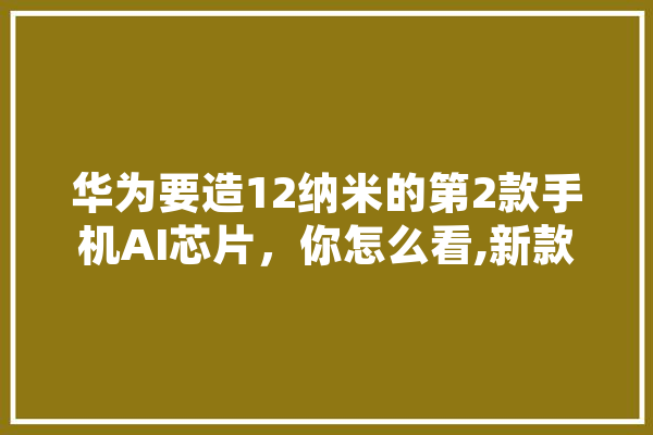 华为要造12纳米的第2款手机AI芯片，你怎么看,新款人工智能手机
