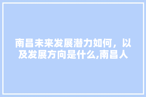 南昌未来发展潜力如何，以及发展方向是什么,南昌人工智能学院 文字写作