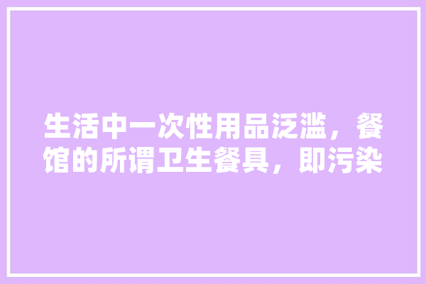 生活中一次性用品泛滥，餐馆的所谓卫生餐具，即污染环境又浪费资源，有法规来约束吗,人工智能餐厅