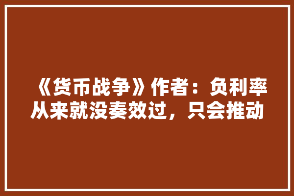 《货币战争》作者：负利率从来就没奏效过，只会推动资产泡沫而不是经济增长。怎么看,人工智能基尼系数