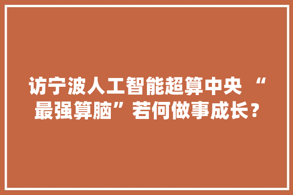 访宁波人工智能超算中央 “最强算脑”若何做事成长？_人工智能_中心