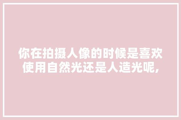 你在拍摄人像的时候是喜欢使用自然光还是人造光呢,光达人工智能招聘 文字写作