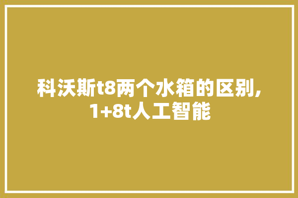 科沃斯t8两个水箱的区别,1+8t人工智能