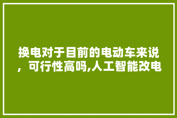 换电对于目前的电动车来说，可行性高吗,人工智能改电商运营的章可以吗