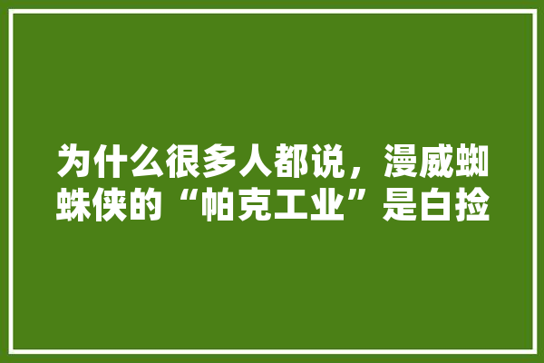 为什么很多人都说，漫威蜘蛛侠的“帕克工业”是白捡的,人工智能夺舍人