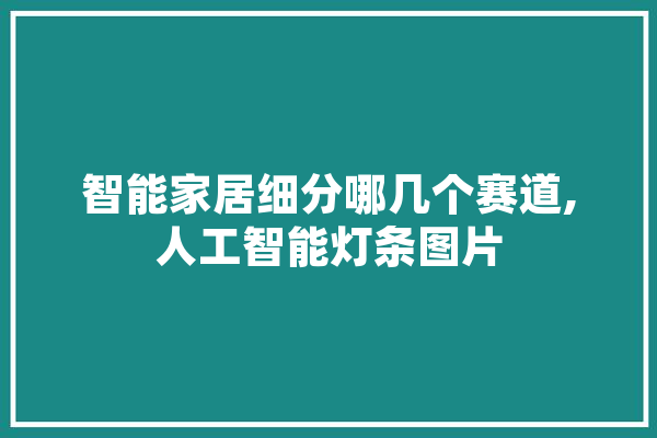 智能家居细分哪几个赛道,人工智能灯条图片