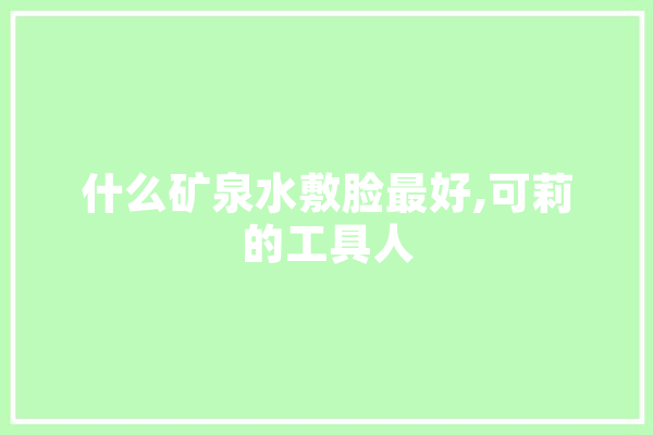 什么矿泉水敷脸最好,可莉的工具人