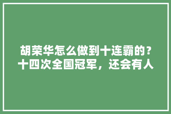 胡荣华怎么做到十连霸的？十四次全国冠军，还会有人超越他吗,小神人工智能怎么样 智能助手