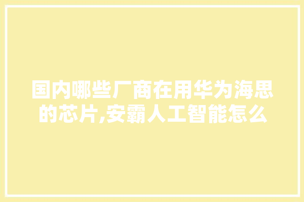 国内哪些厂商在用华为海思的芯片,安霸人工智能怎么样 AI快讯